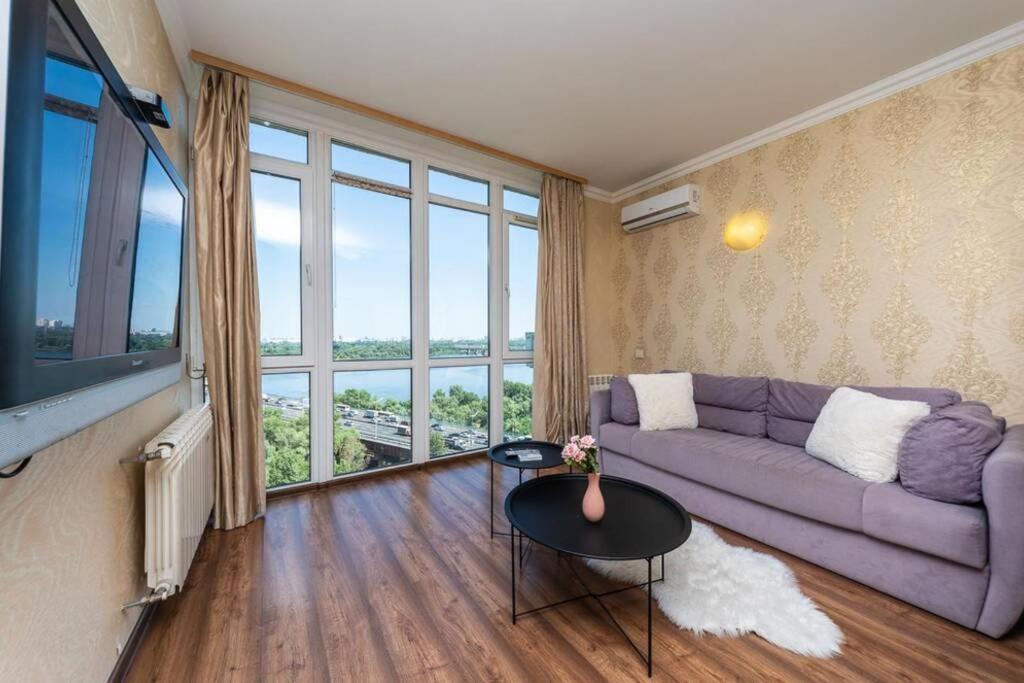 Apartments With Crazy Panoramic View Of The Dniepr Kiev Exteriör bild